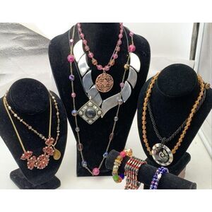 Boho Style Faux-stone, Aurora Borealis, Rhinestone & Beaded Jewelry Bundle